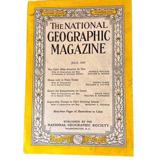 Vintage National Geographic Magazine July 1950 - Picture 1 of 3